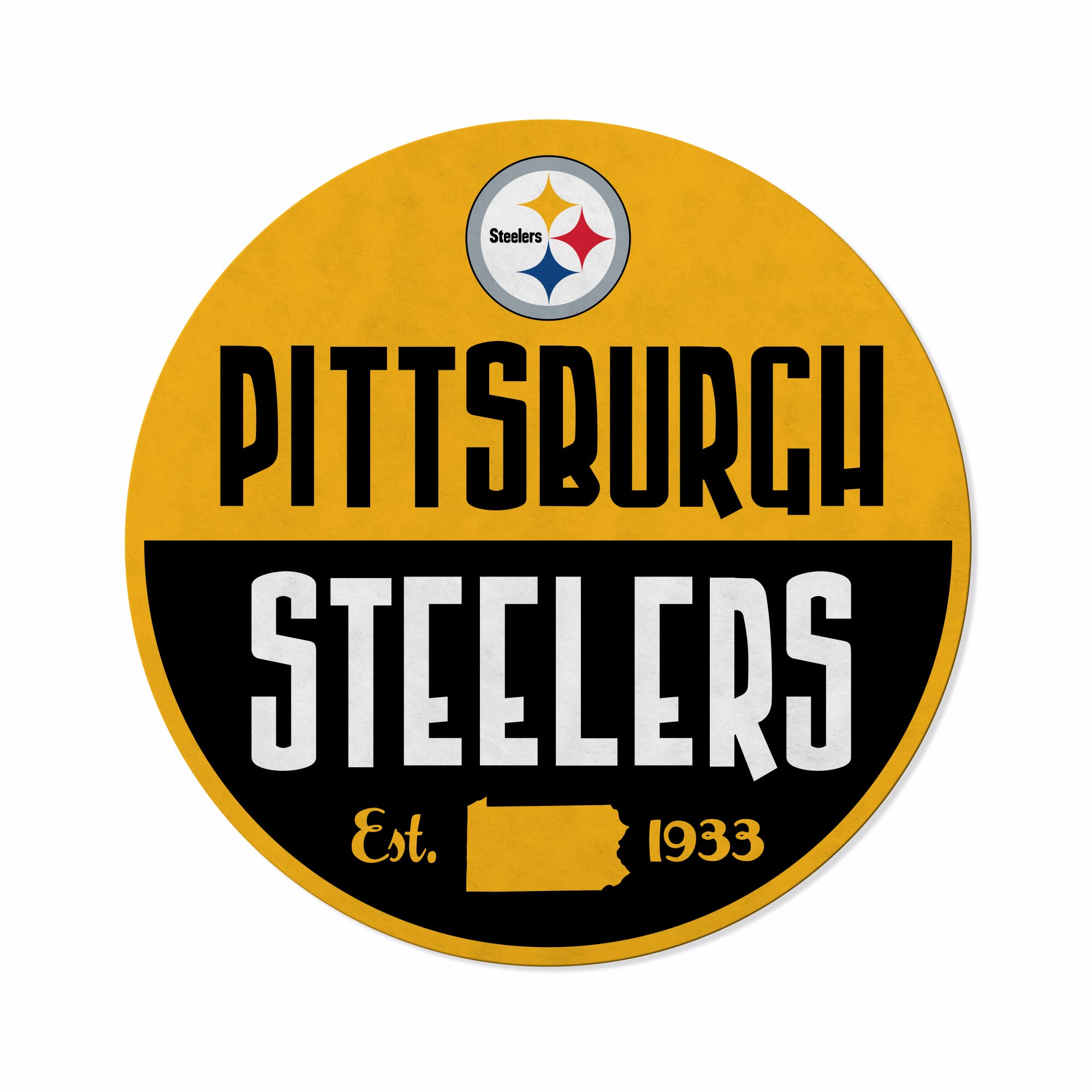 Banderín de los Pittsburgh Steelers en fieltro suave para decorar el salón