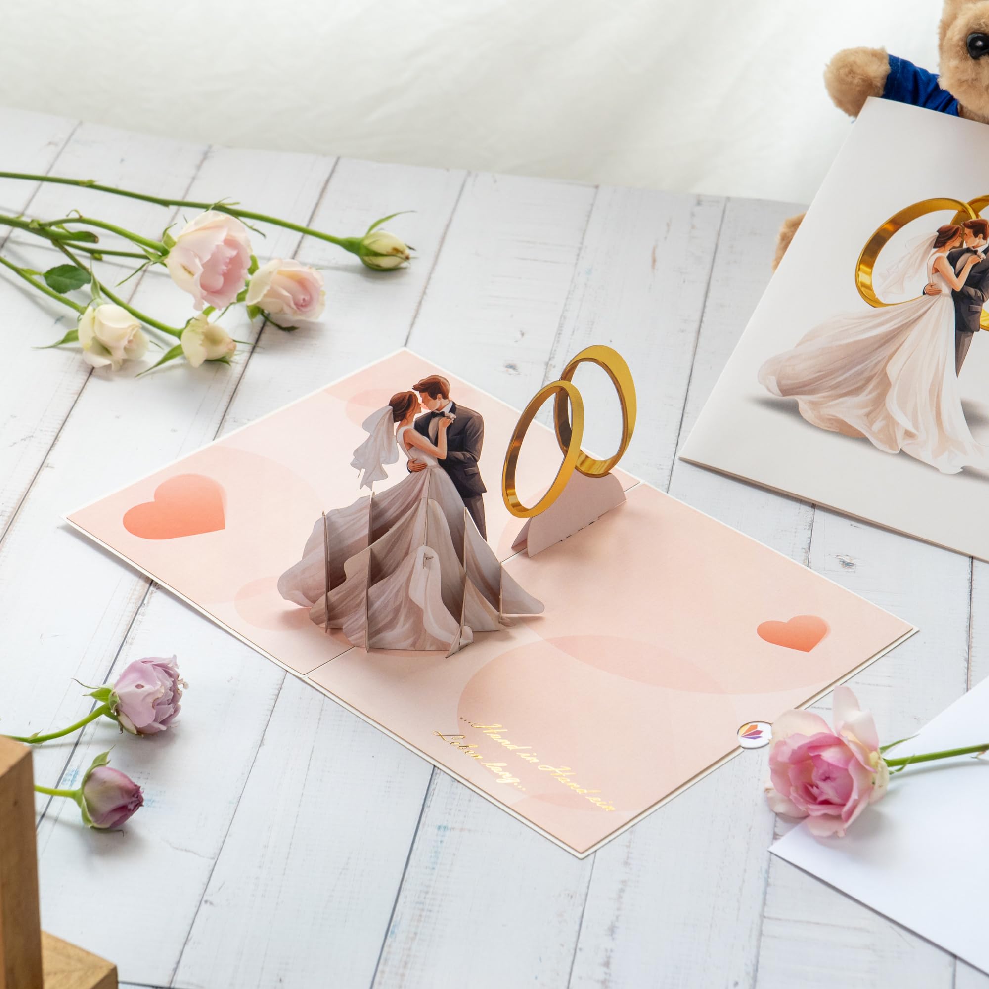 Lovepop Carte Pop-up 3D Pour Mariage, Motif Floral, Carte De