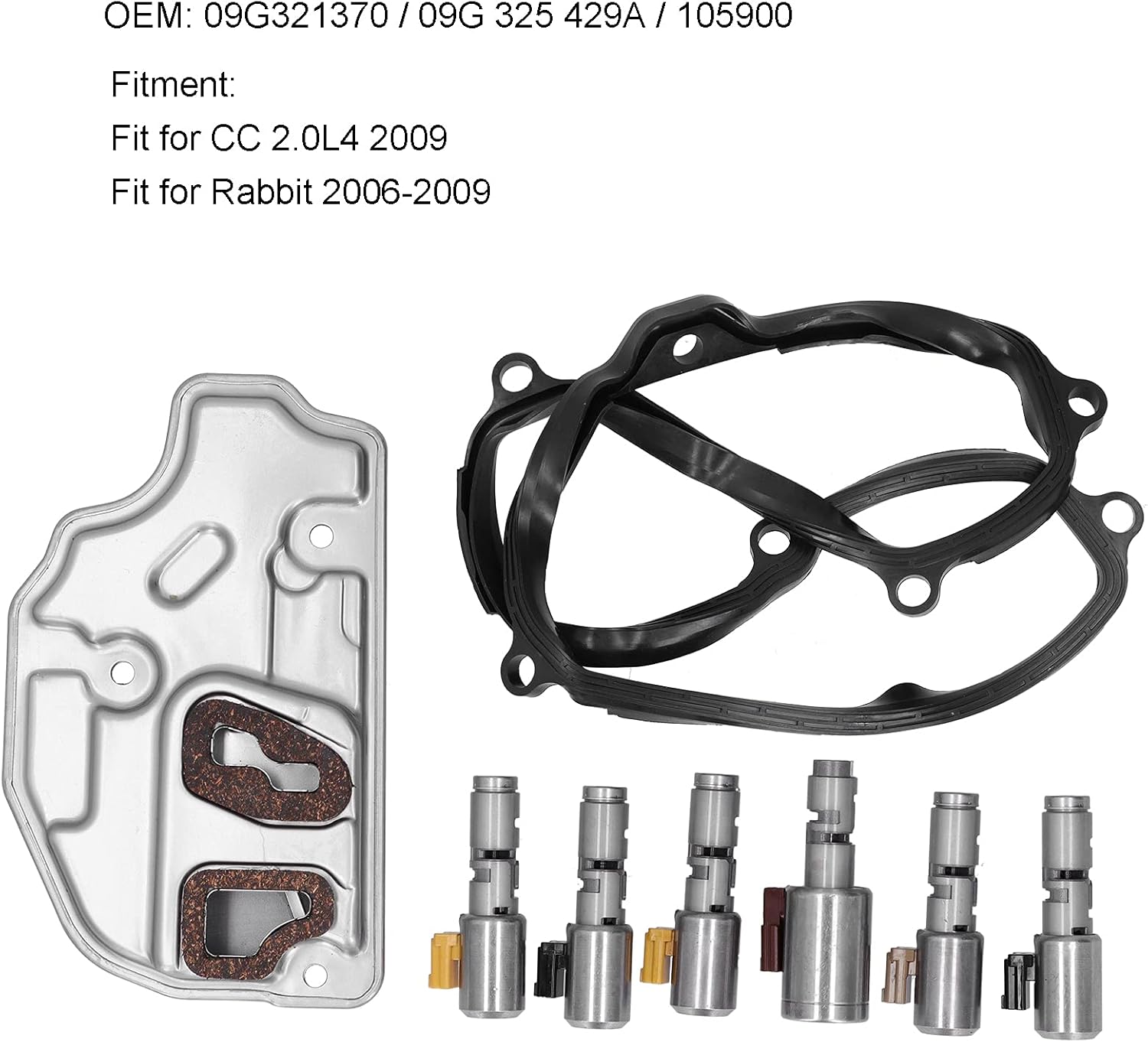 Transmission Solenoid Valve Filter Gasket Kit Replacement for VW Rabbit 09G321370 Automatic Transmission Valve Body Seal Kit