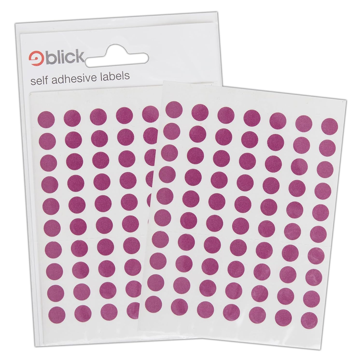 Blick Assorted Colours Self Adhesive Stickers, 8mm Round, 350 Labels, Office, School, Organising