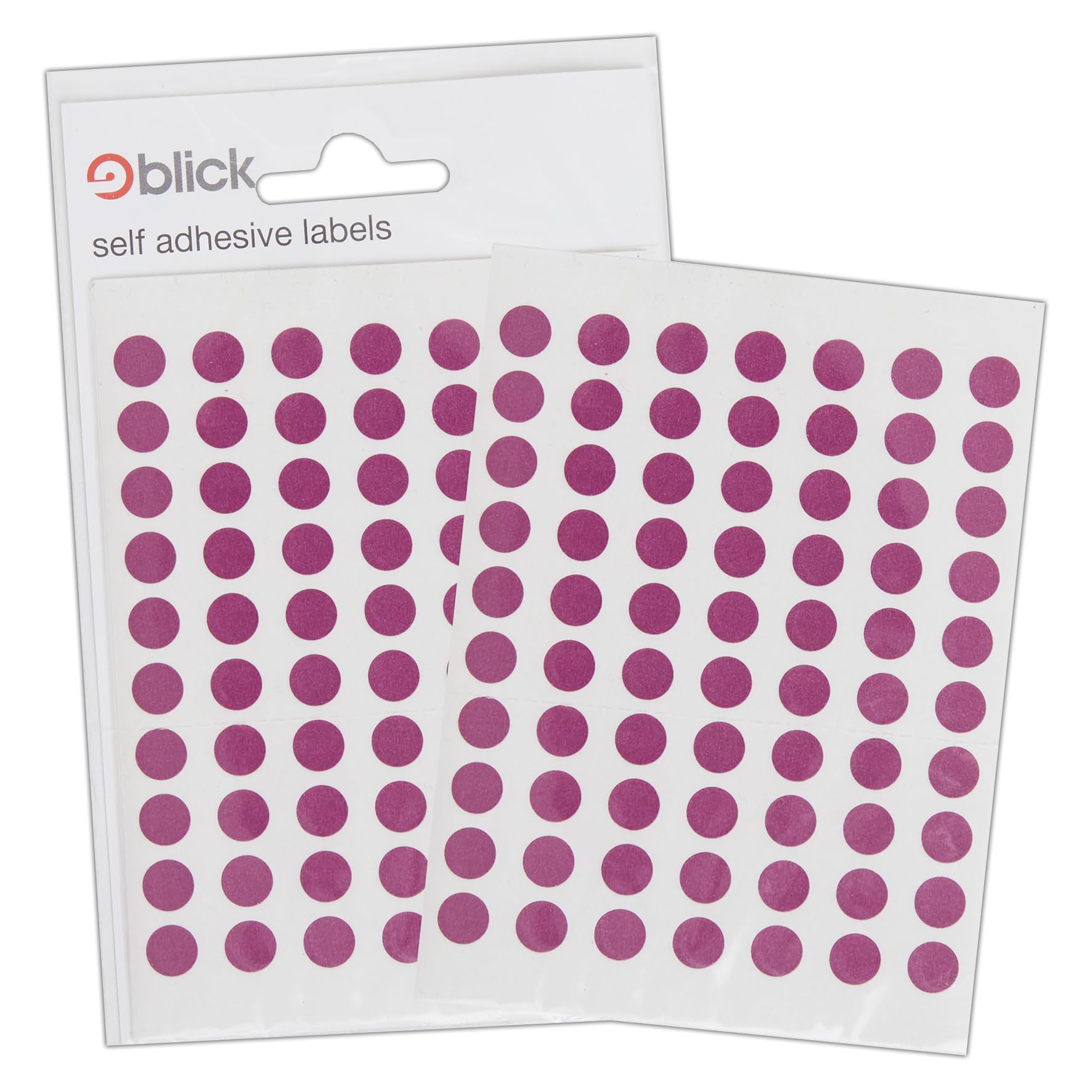 Blick Labels, Purple, Self Adhesive Stickers, Coloured Dot, Circles, 8mm, 490 Labels, for Home, Office, Family, School, Holiday Calendar Organising, Planner, Rewards Chart, Colour Coding