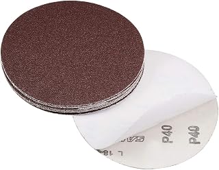 uxcell 6" PSA Sanding Discs 40 Grit Self Stick Aluminum Oxide Sandpaper for Random Orbital Sander Wood Metal Dry Polishing 10pcs