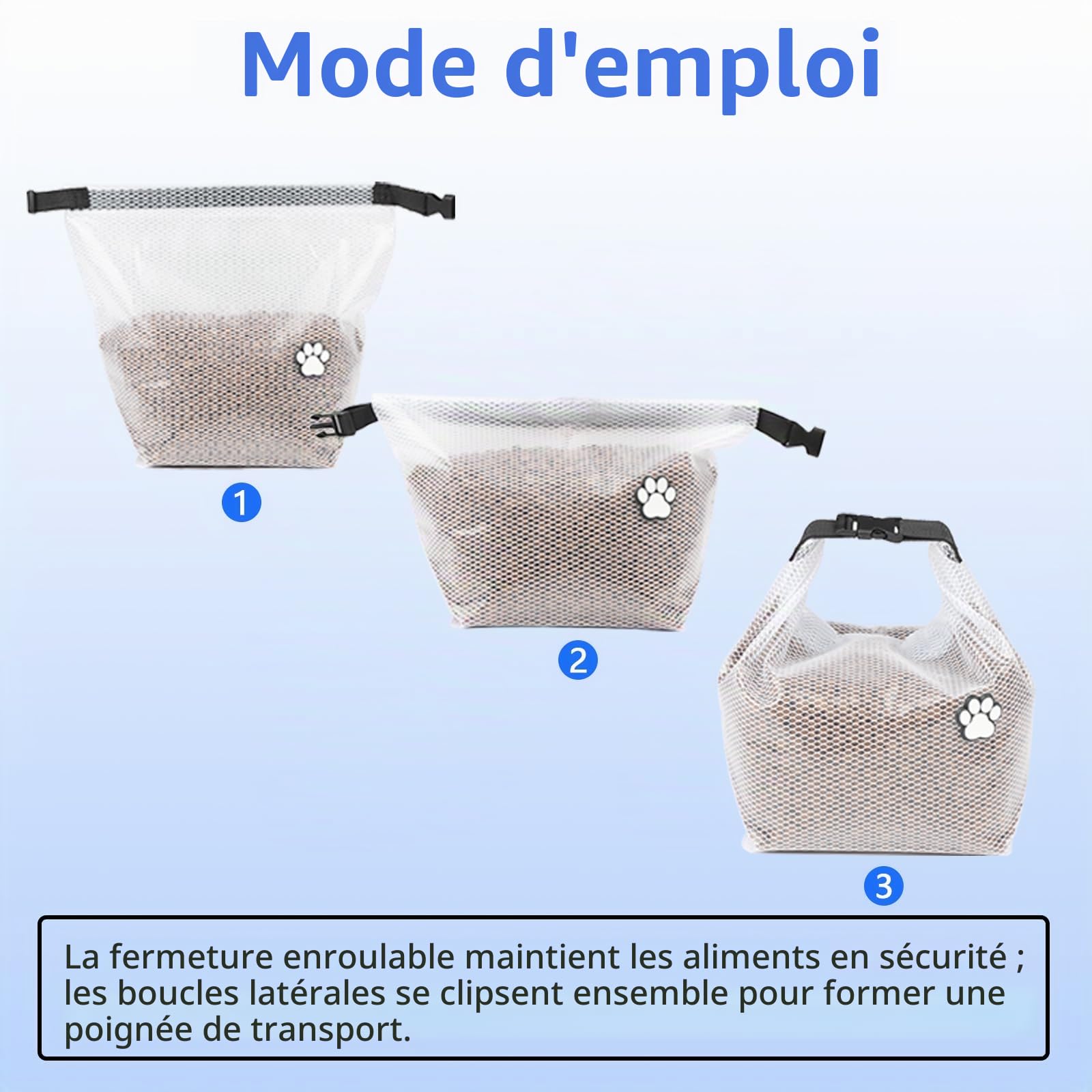 Lot de 2 sacs de voyage pour chien, conteneurs étanches parfaits pour camping, pension de chien et escapades