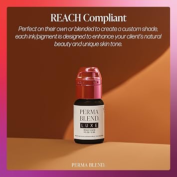 Perma Blend Luxe - Ready Dark - Microblading Ink to Enhance Lip Color or Permanent Eye Liner - Lip Tattoo & Lip Blushing Supplies for Permanent Lip Color - Dark Brown Tattoo Ink - Vegan (0.5 oz)
