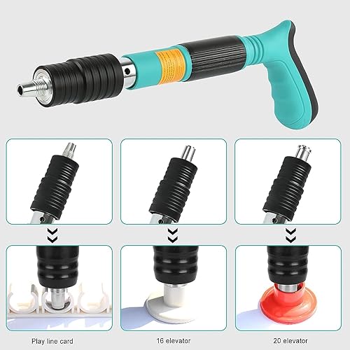 Miniatura 3 de Kit de pistola de clavos de hormigón con 110 clavos, pistola de uñas de acero manual ajustable de 5 velocidades, herramienta eléctrica de fijación
