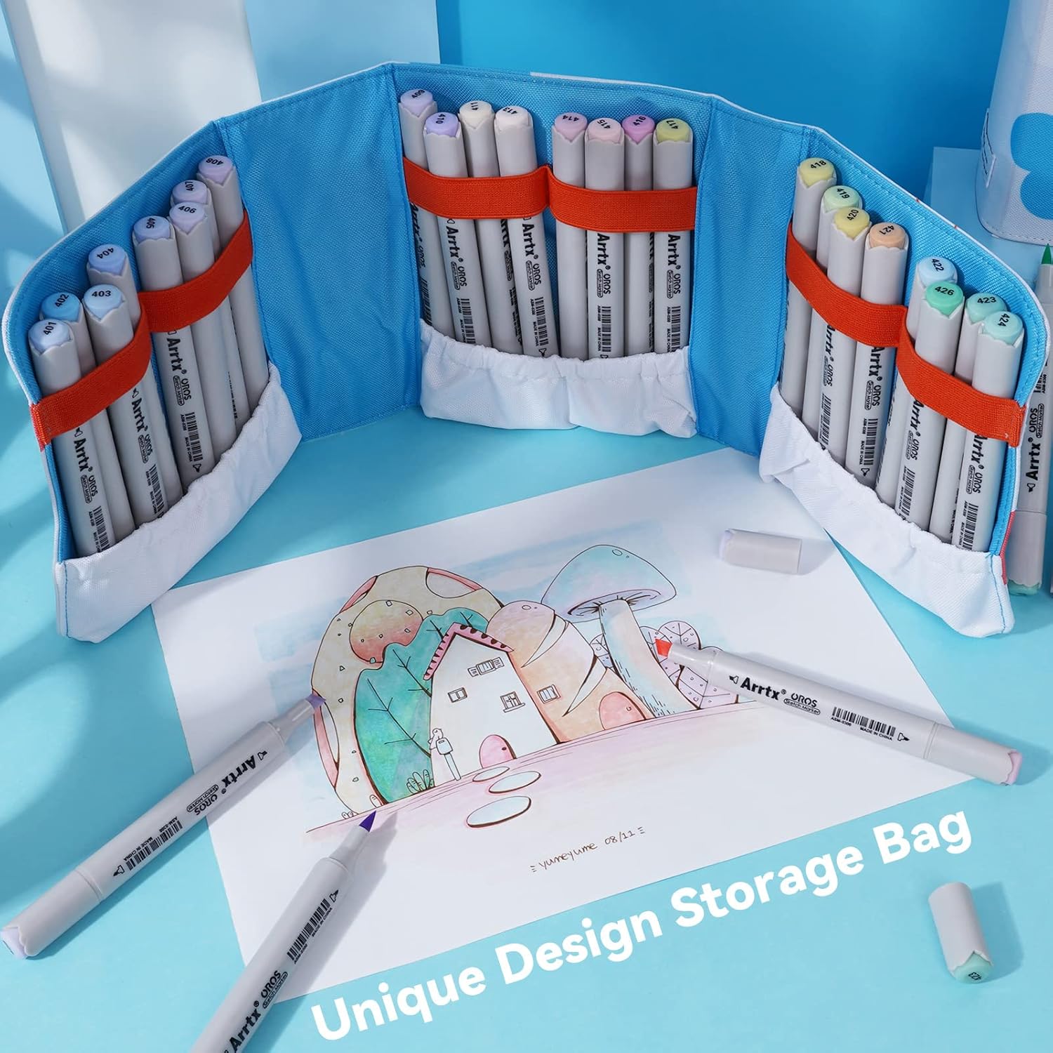 Arrtx Alcohol Markers 24 Fresh Colors Brush Marker and Chisel Marker for Artists Coloring, Dual Tip Alcohol-based Ink, Permanent Art Marker Pen for Artist Adult Kids Drawing Calligraphy Illustration : Arts, Crafts & Sewing