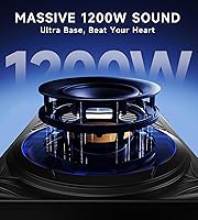 Vista 3 de 1200W RGB Subwoofer, Slim Underseat Car Subwoofer and Amp Package with RGB Beat-Synced Light, Individual Control for Low Pass/Gain/Boost Bass, Deep