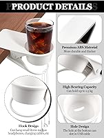 Vista 3 de Kalolary - 2 clips para taza de beber, soporte para botella de escritorio, soporte de vaso de vidrio, clip de almacenamiento de platillo, soporte