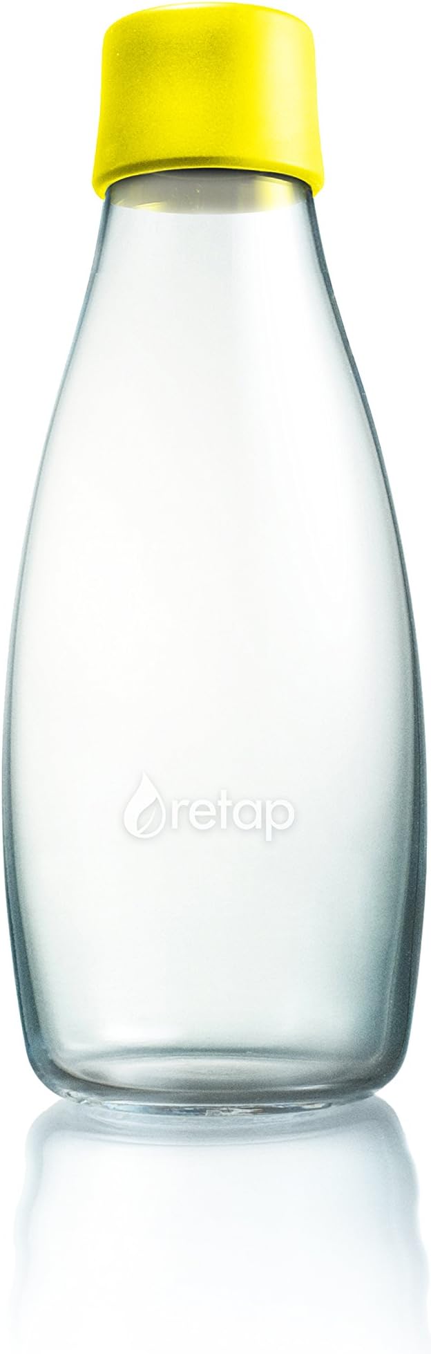 Retap 0.5 Glass Water Bottle, Yellow, Medium