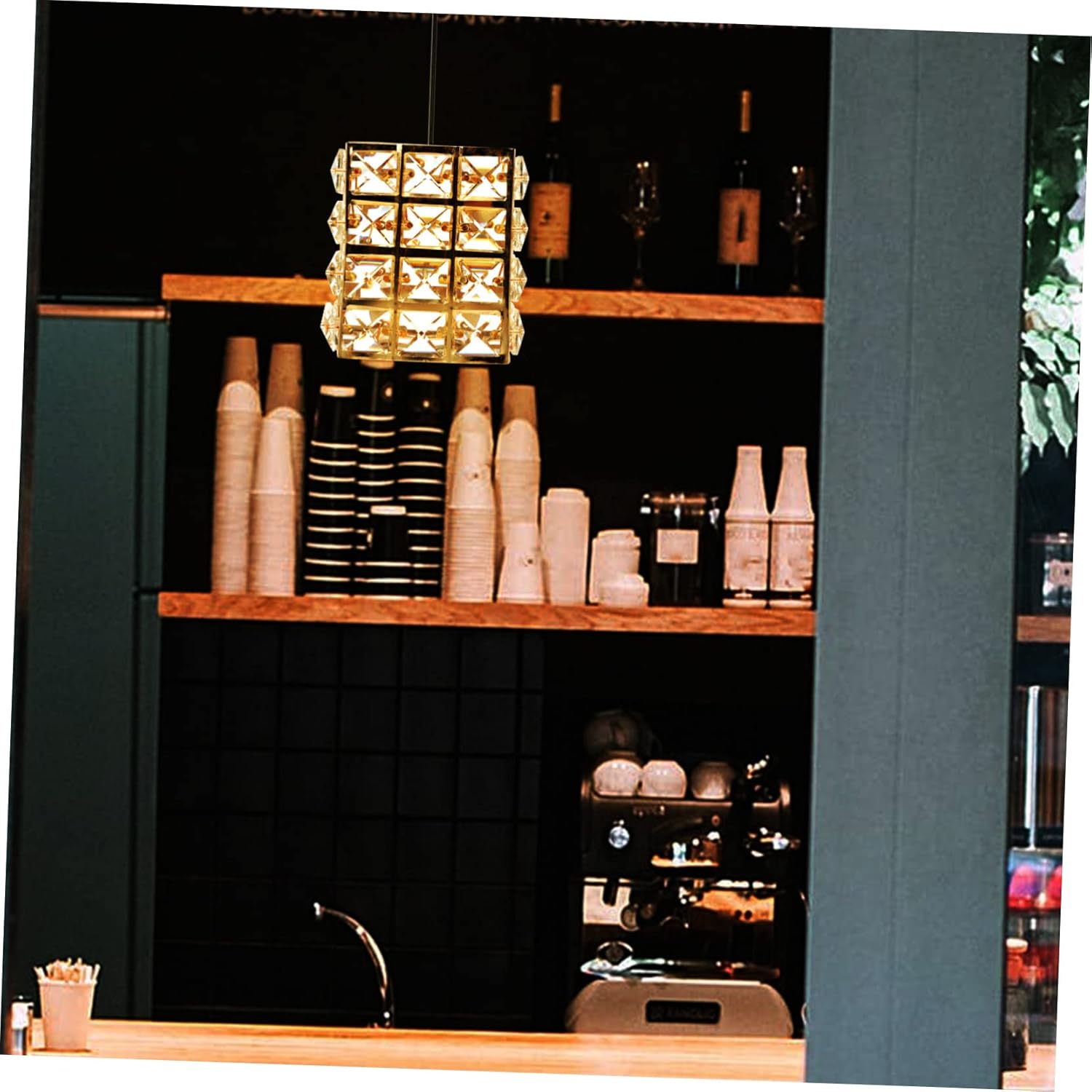 Operitacx Crystal Ceiling Lamp Shade Elegant Pendant Lampshade Accessory for Home Decor Compatible Light Fixtures 1-Piece Design