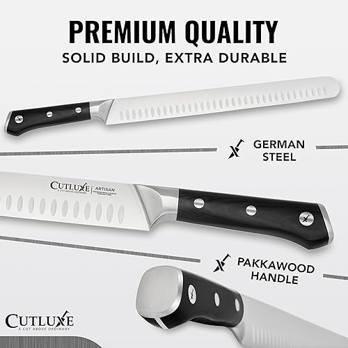 Miniatura 2 de Cutluxe – Cuchillo de cocina forjado en acero inoxidable alemán de alto carbono. Mango ergonómico de espiga completa y hoja afilada