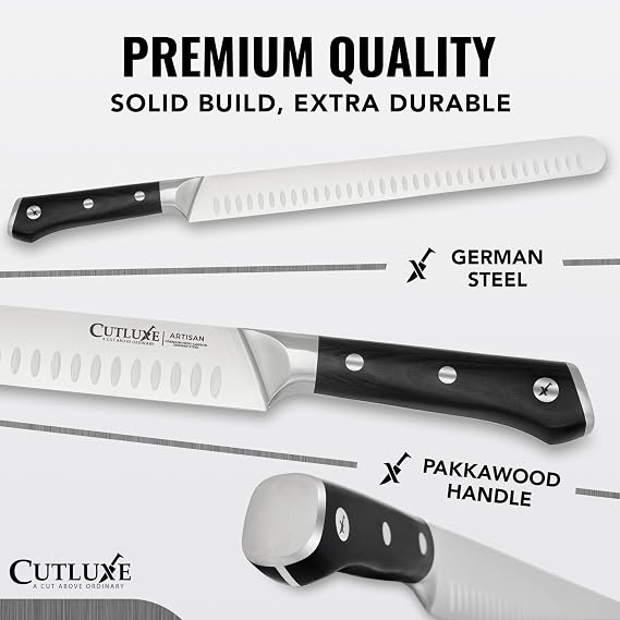 Cutluxe Brisket Knife, 12 Carving & Slicing Knife for Meat & BBQ