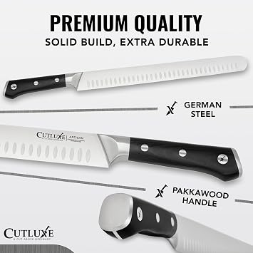 Cutluxe Brisket Knife, 12 Carving & Slicing Knife for Meat & BBQ