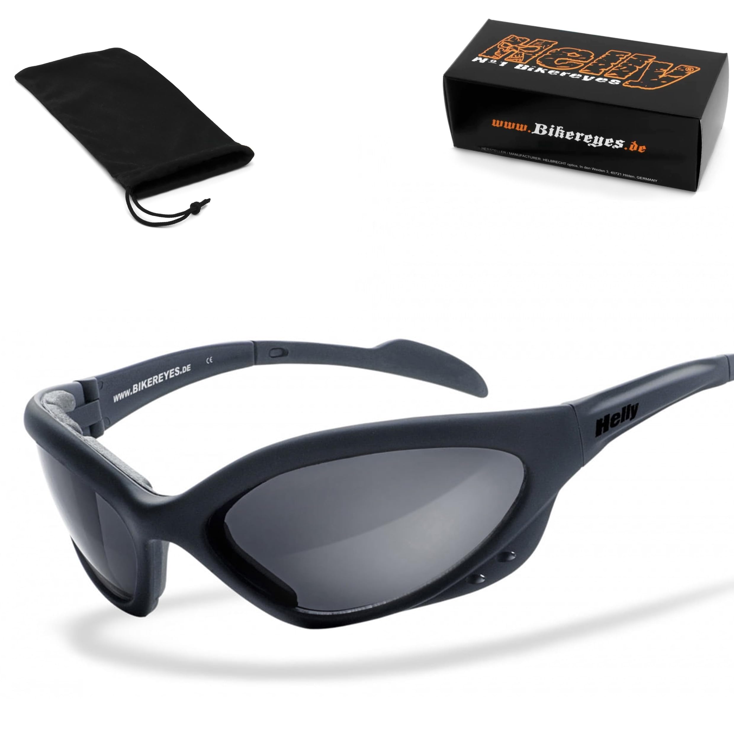Helly Bikereyes Speed King 2 Occhiali da sole (Black,One Size)