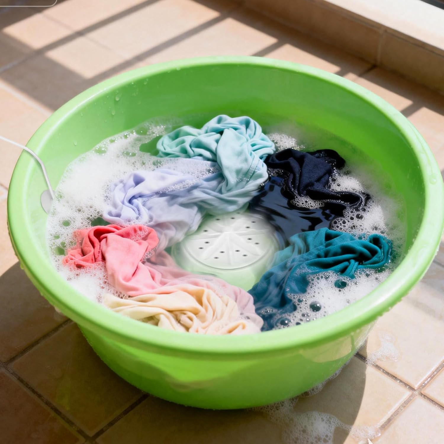 Mini Turbo Washing Machine USB Powered Plastic Turbine Washer for Rv Sink