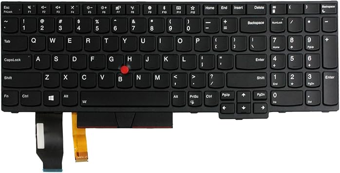 US Backlight Backlit Keyboard Replacement for Lenovo THINKPAD E580 E585 E590 E595 T580 T590 L580 L590 E580 E585 E590 E595 P15S P52 P53 P53S P72 P73 PK131672B00 01YP560 01YP640 01YP680 01N729