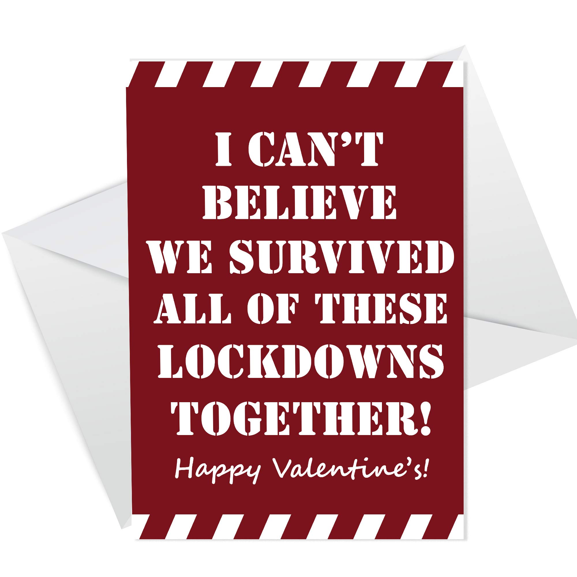 Funny Hilarious Valentines Day Card For Him Her Lockdown Design Novelty