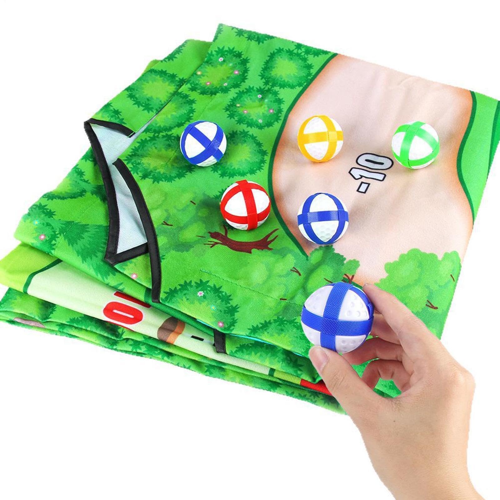 Backyard Golf Game, Interactive Putting Practice Set with Hitting Mat and B