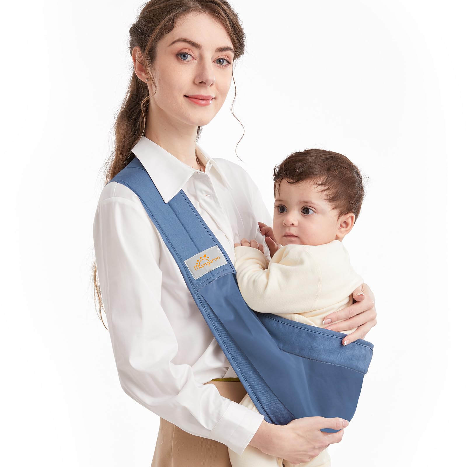 Mumgaroo Ergonomische Babytragetuch für Neugeborene bis Kleinkind, Babytrage ab Geburt, Baby Hüfttrage Kindertrage Hüftsitz Tragegurt, Schwarz