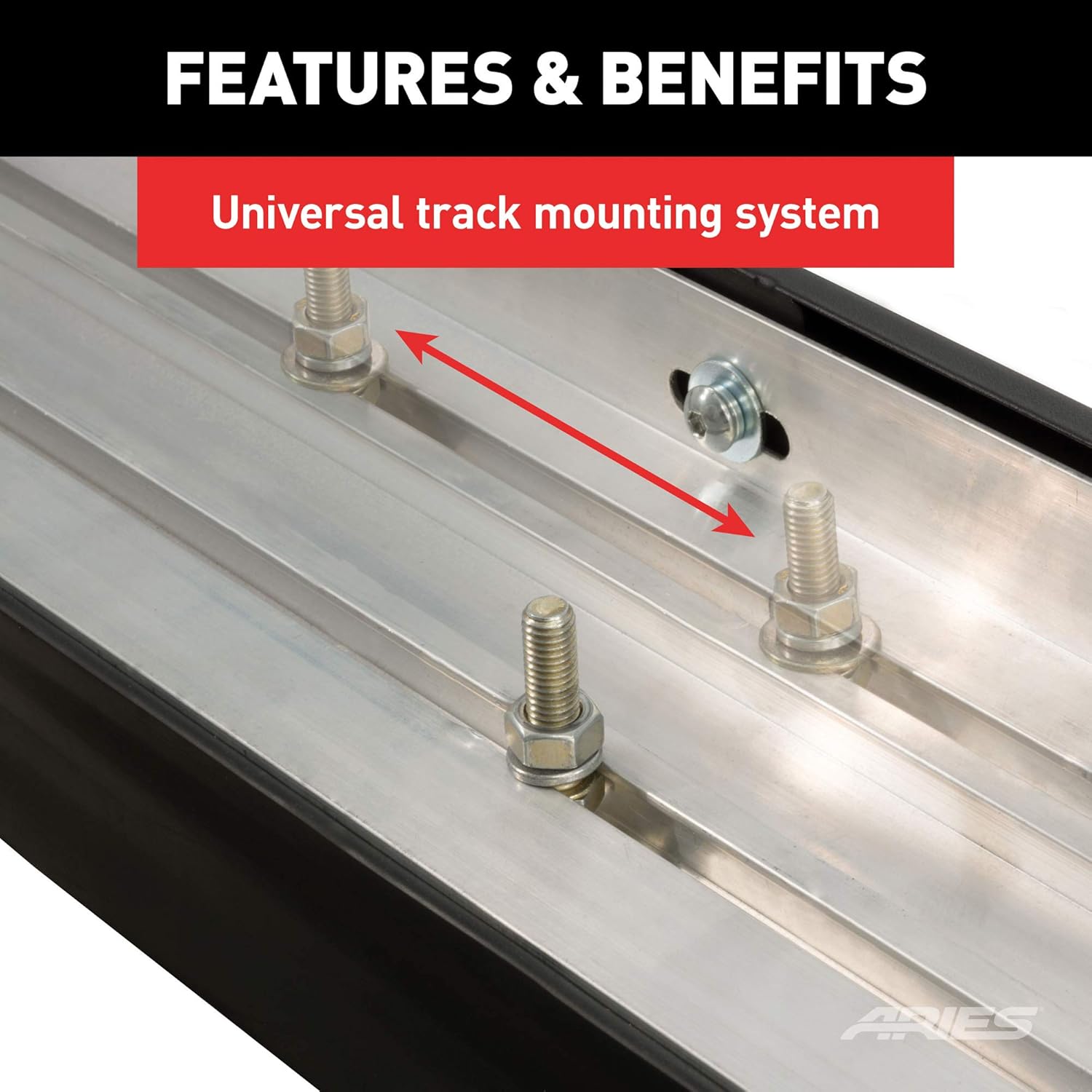 Universal track mounting system for ARIES AeroTread Running Boards