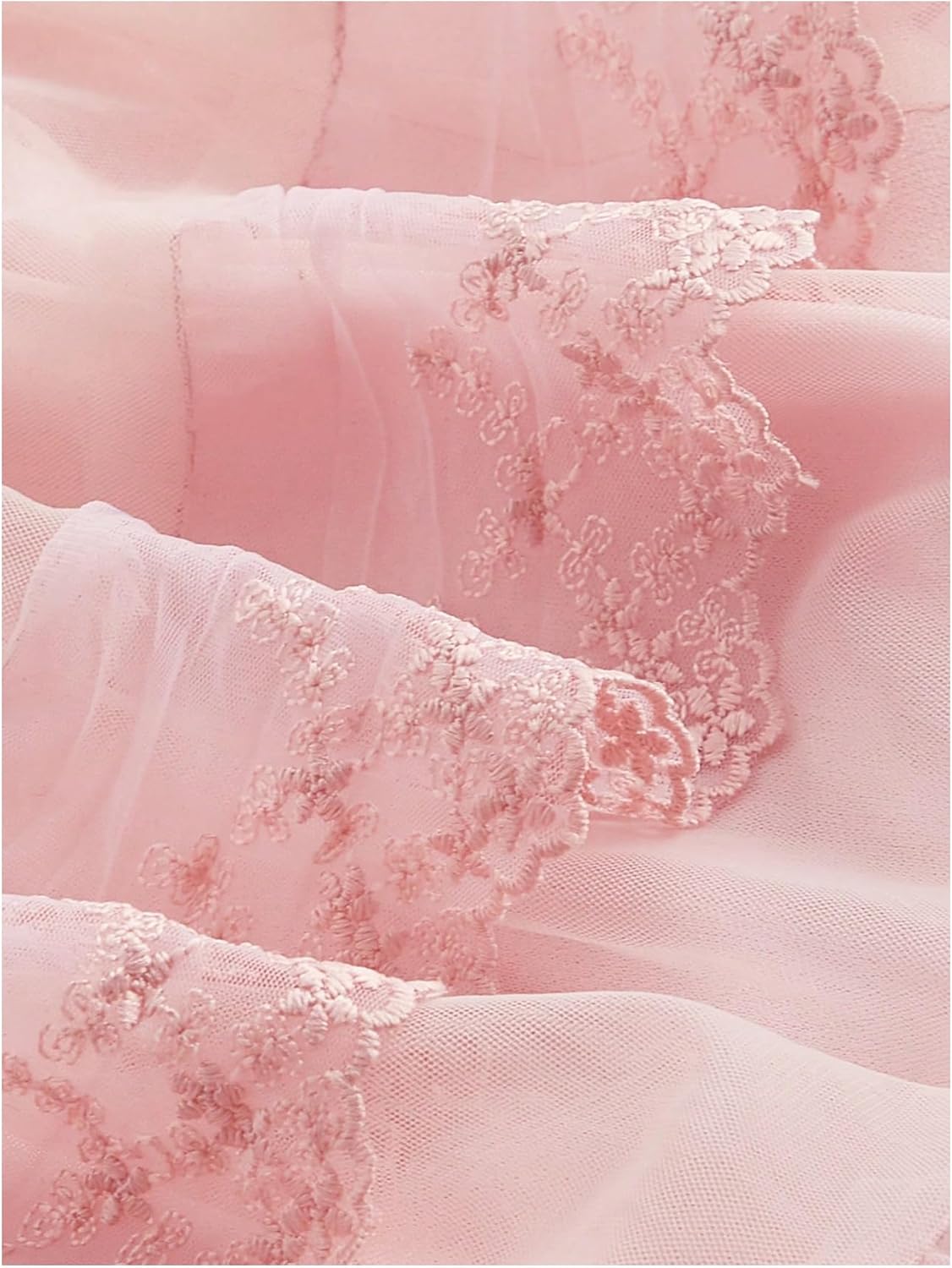 Floerns Women's High Waist Embroidery Mesh Layered Hem Bowknot Y2k Mini Skirt - Image 4