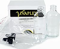 Vista 3 de Vivaplex, Botellas de vidrio transparentes de 4 onzas, con cuentagotas de vidrio - Paquete de 2