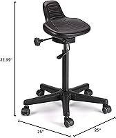 Vista 2 de Jobri BetterPosture AX Taburete ajustable para usuarios de escritorio de pie, taburete ergonómico para sentarse y estar de pie