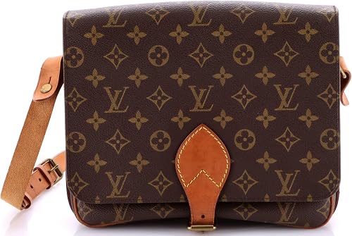 Pre-Loved Cartouchiere Handbag Monogram Canvas GM, Brown