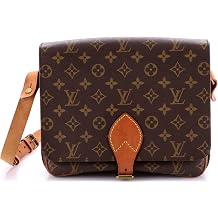 Pre-Loved Cartouchiere Handbag Monogram Canvas GM, Brown