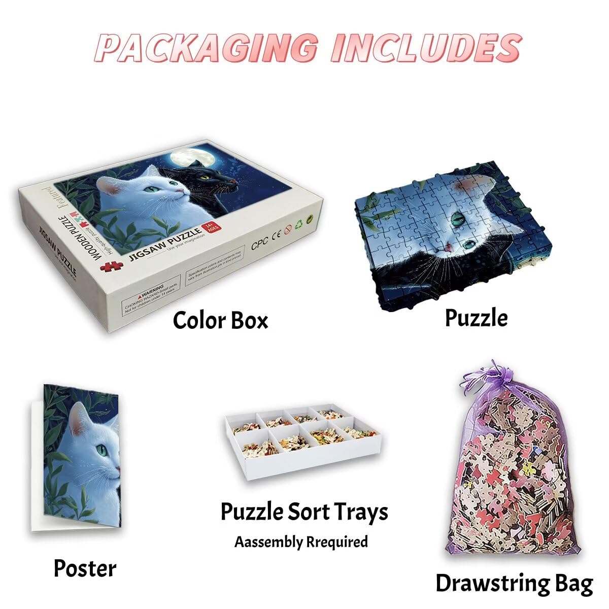 Puzzle 2000 Piezas Adultos Gato, Rompecabezas Adultos Leopardo, Clásico Puzzles Adultos Desafiante para Toda la Familia, Juguetes Rompecabezas Letras en la Parte Posterior, Regalo Hombre Decor -3371