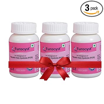 FUROCYST - Patented & Clinically evaluated, plant based supplement for the management of PCOS/PCOD & its symptoms with single herb extract for PCOS support, 60 Veg capsules (Pack of 3)