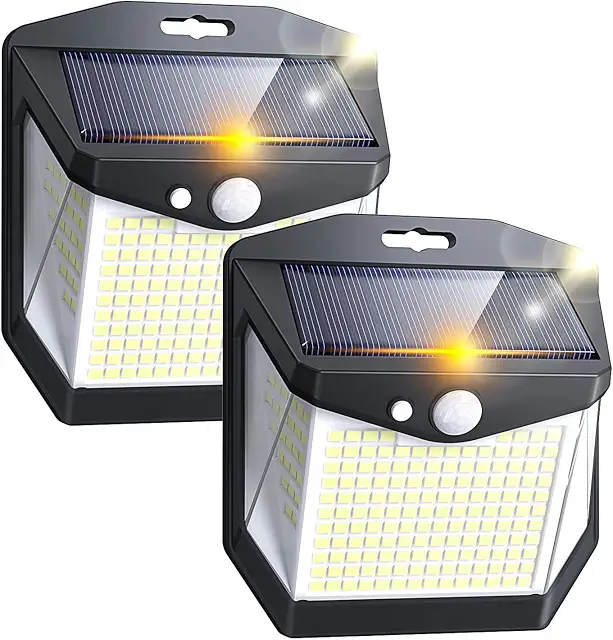 Lot de 2 Lampes Solaires Extérieur avec Détecteur de Mouvement - 248 LED