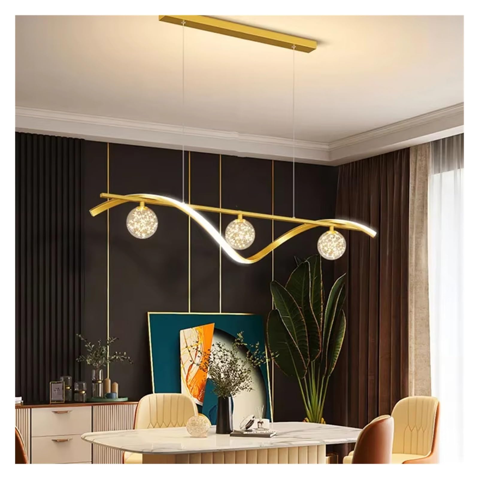 ITOSUI Nordic Glass Ball Pendant Light Home Decor for Dining Living Room Kitchen Island Table Chandelier Indoor Lighting Lustre Fixture