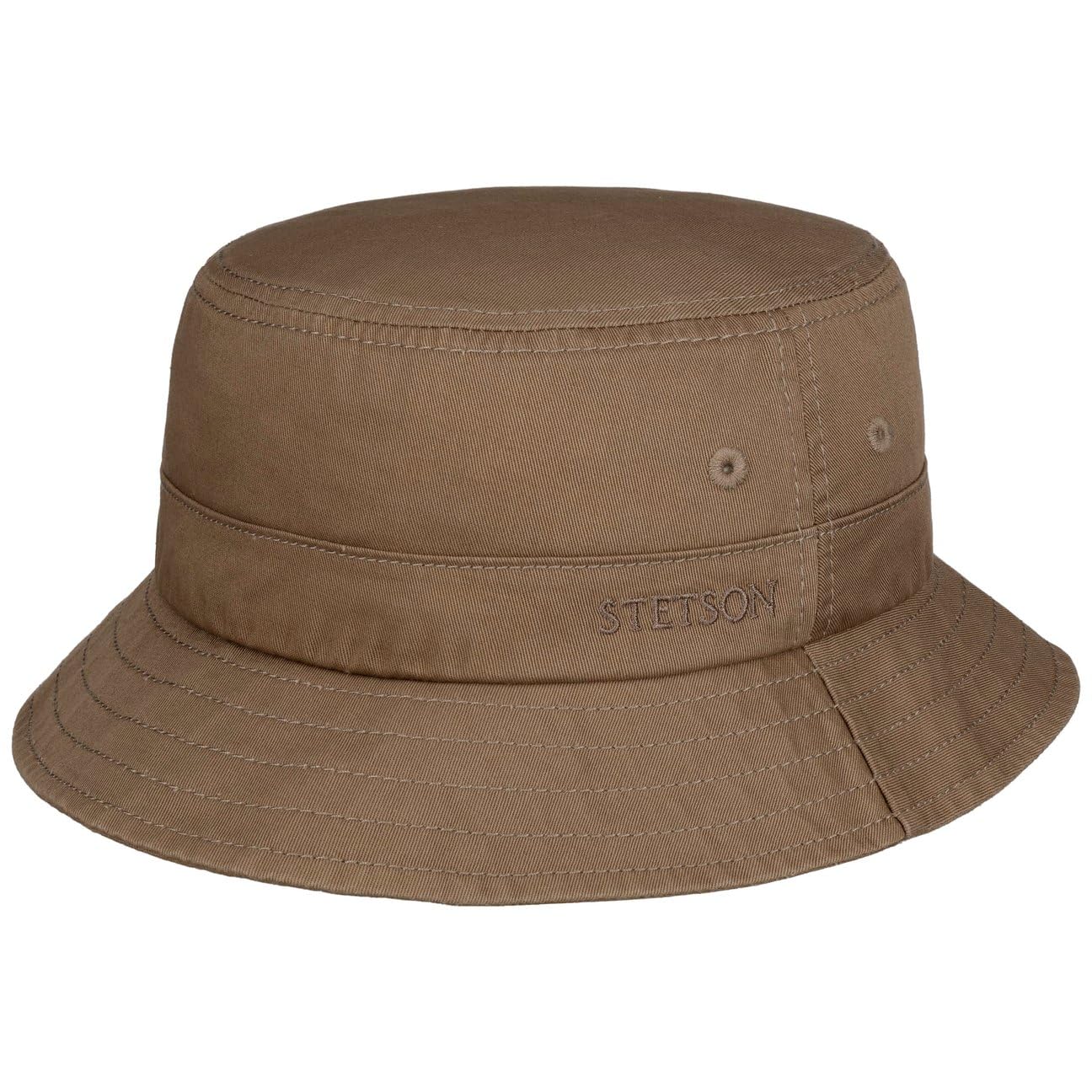 Stetson Bucket Hat en Coton Bio Protection UV Unisexe Printemps Ete