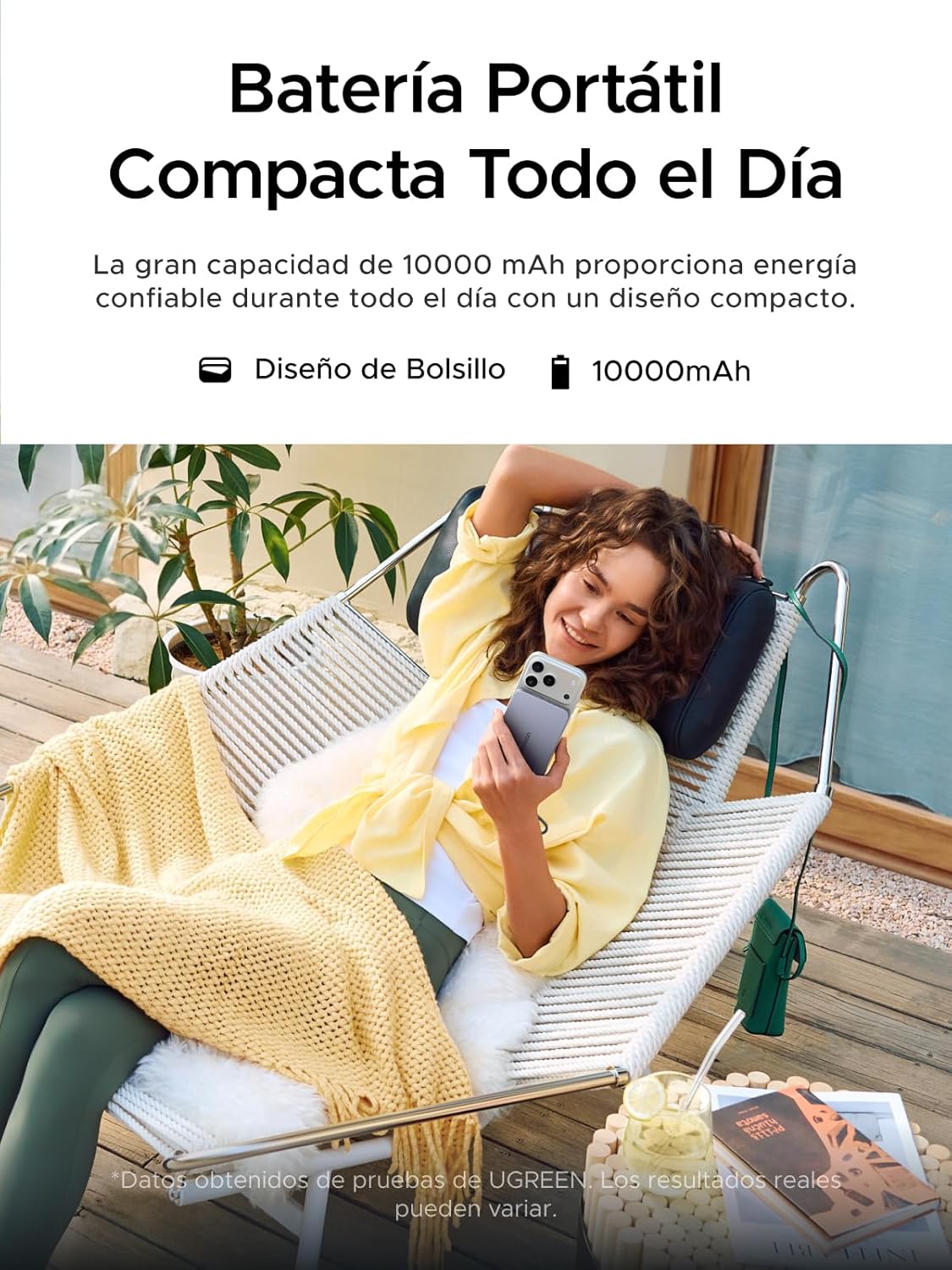 UGREEN MagFlow Air Qi2 15W Ultradelgado Batería Externa 10000mAh Cable USB-C PD 30W Compatible con MagSafe para iPhone 17 16 15 14 13 12 Air Plus Pro MAX Power Bank Carga magnética (Gris) 10