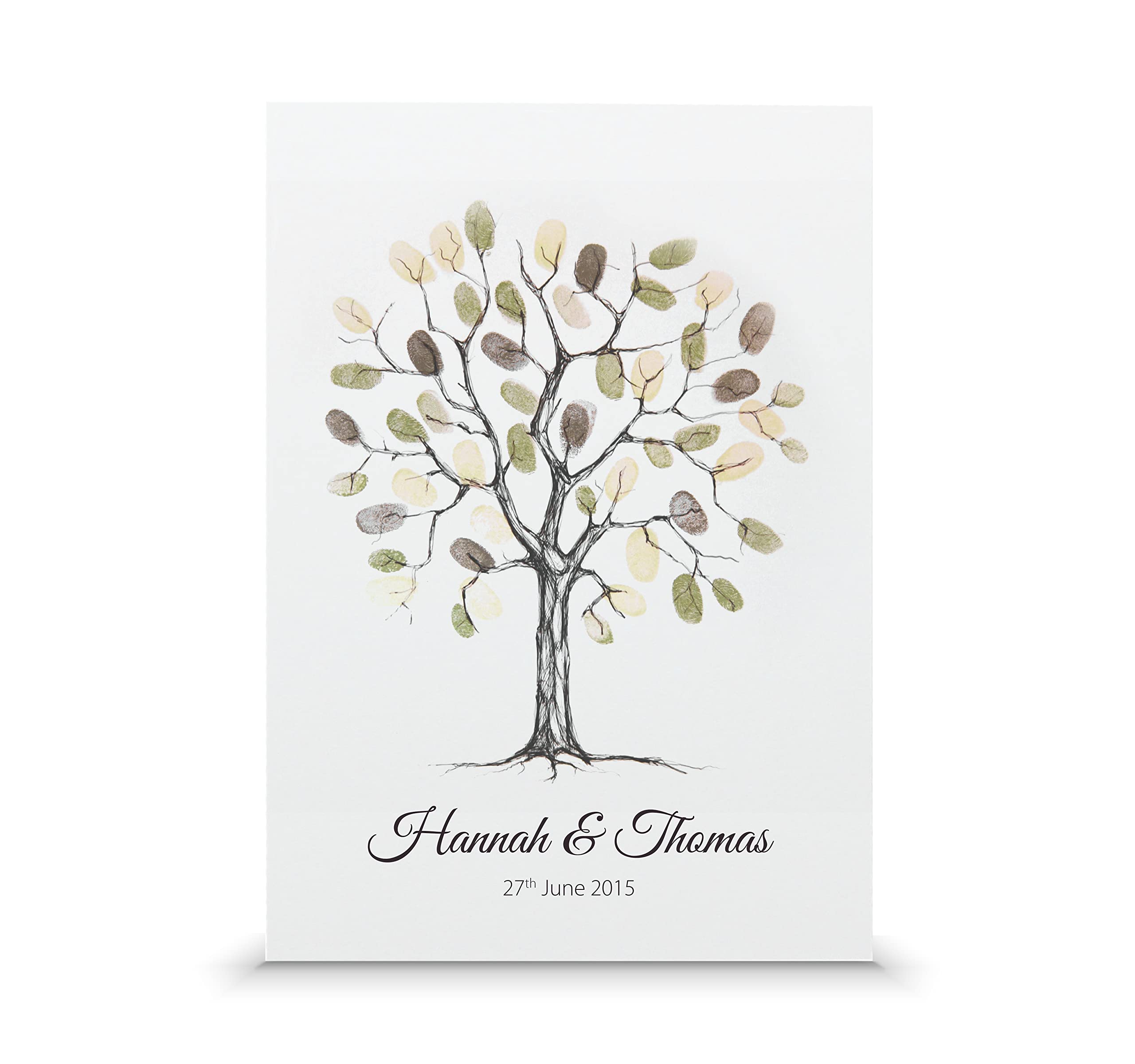Alternative guest book | Fingerprint tree (A5-21x15cm, Print Only)