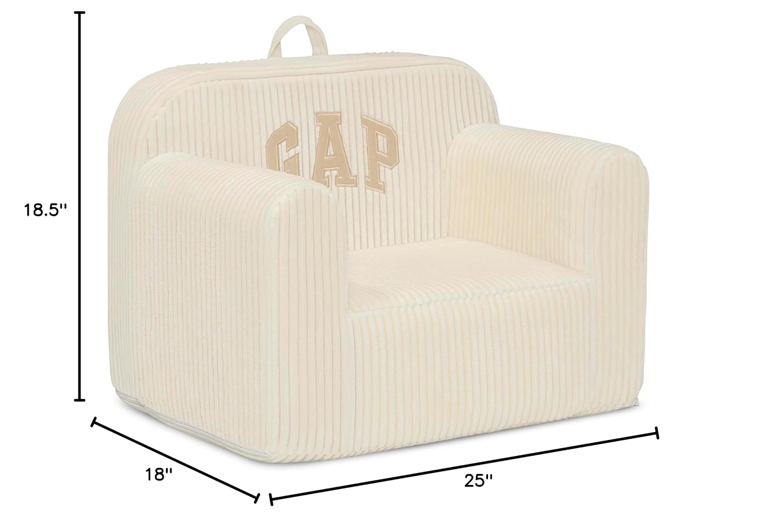 babyGap by Delta Children Ribbed Velour Chairs - Greenguard Gold Certified, Beige