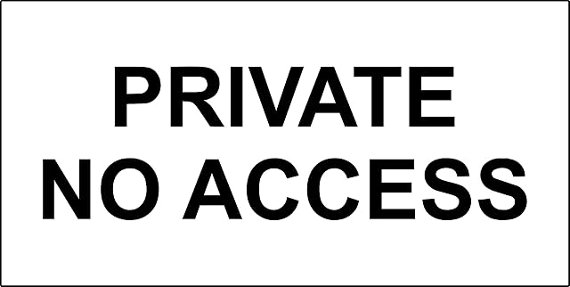 Private no Access Sign - 1.2mm Rigid Plastic 300mm x 150mm