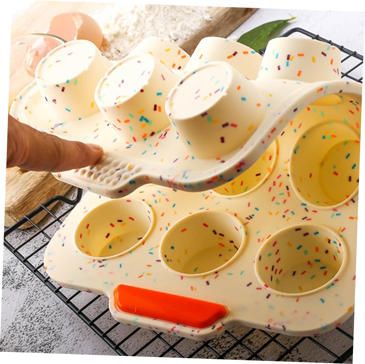 COLLBATH 1pc Silicone Bunny Cake Mold Creative Pudding Cookie Baking Mold for Beautiful Cakes Cavity Design Food-grade Material for Desserts and Treats