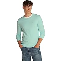 Tommy Jeans Tjm Slim Essential Light Sweater Pullover, Green (Spring Mint)