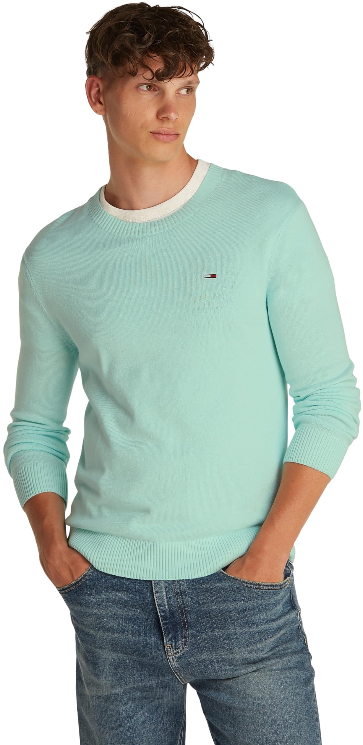Tommy Jeans Uomo Pullover Scollo Rotondo