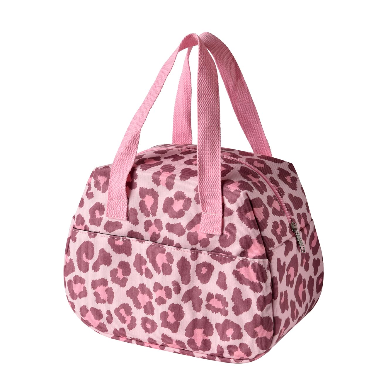 TEAMOOK Lunch Bags for Women Girls Ladies Insulated Cool Bag Adults Kids Packed Lunch Box Tote Bag Work School Picnic Travel Beach Gifts Cute Pink Leopard 6-8 cans