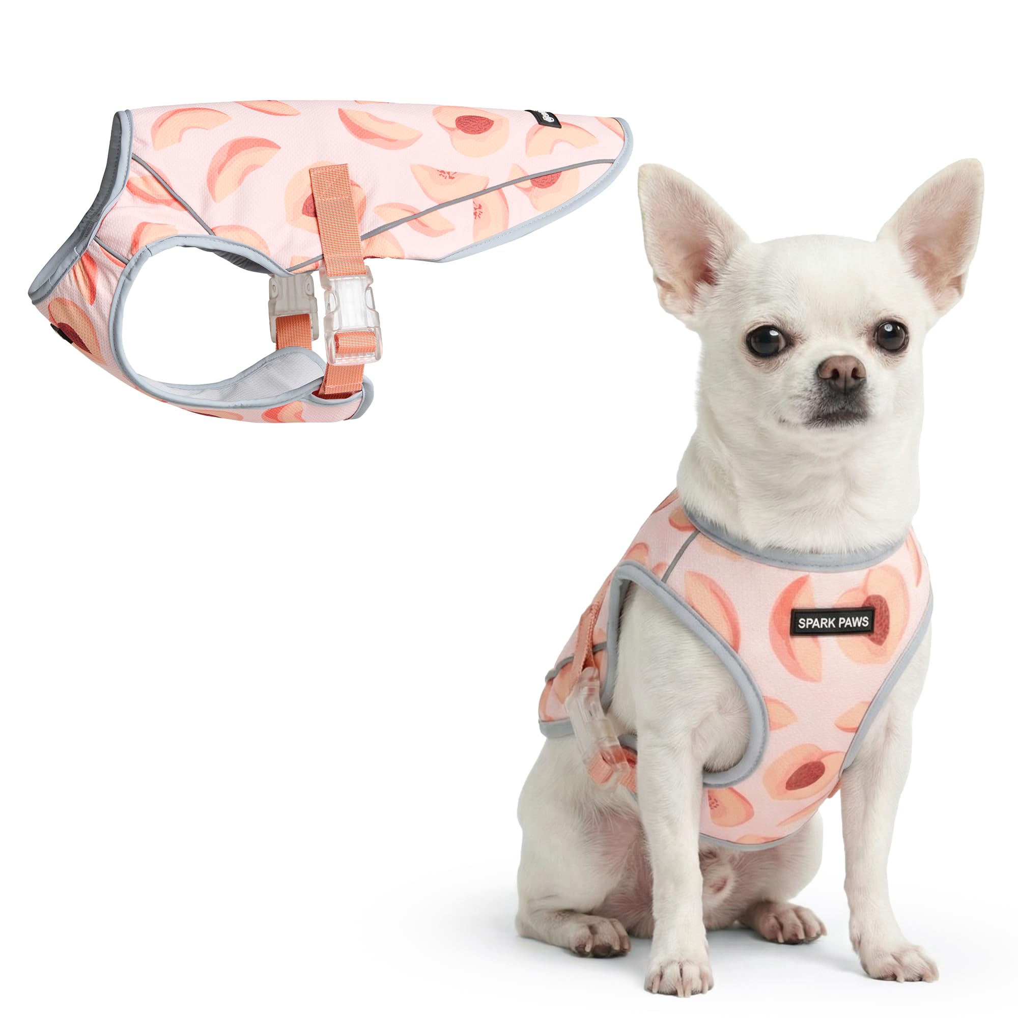 Spark Paws Dog Cooling Vest - Evaporative Summer Cooling, SPF-50 Protection