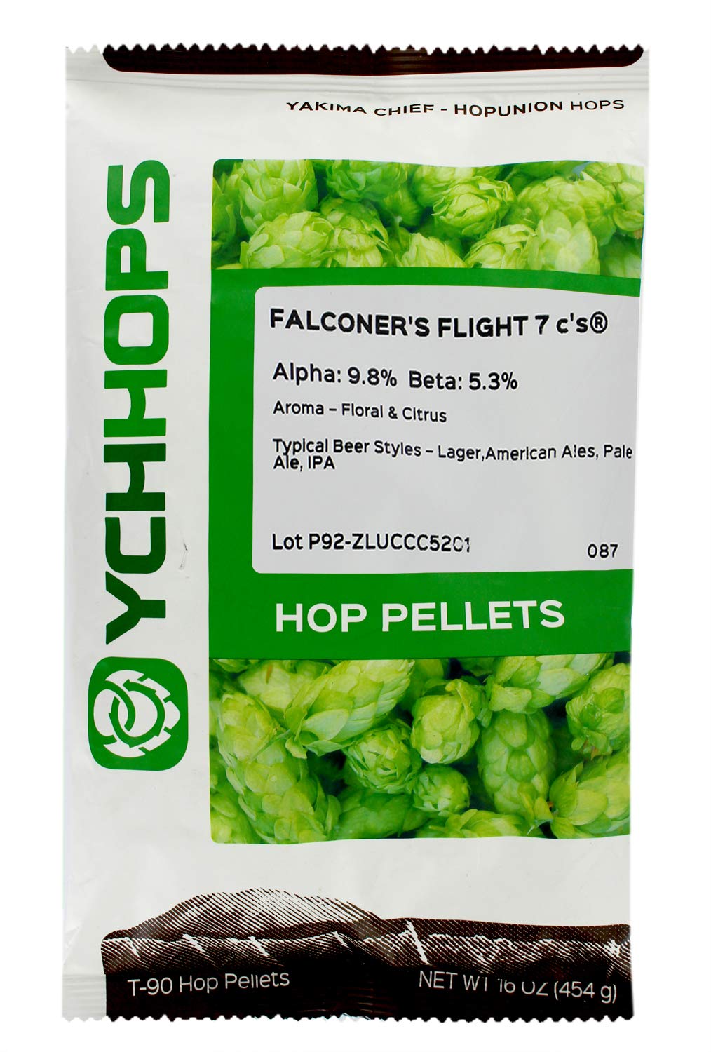 Strange Brew HOZQ8-1153 Falconer"s Flight 7C"s Hop Pellets - 1 lb.,Green