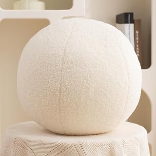 球枕,圆形枕头,结枕,白色抱枕,30cm