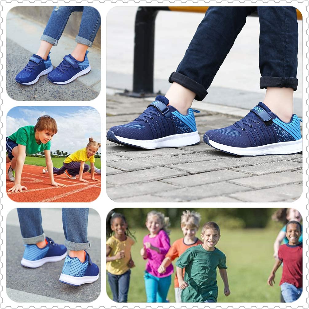 Mitudidi Zapatillas deportivas unisex para niños, ligeras, transpirables, para correr, para niños y niñas, 26-37