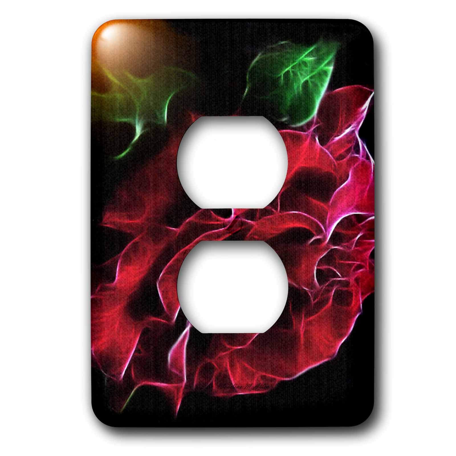 3dRose LLC lsp_15701_6 Rouge Rose plaque d'interrupteur simple pour décoration murale