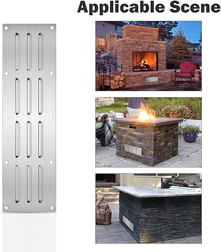 Miniatura 2 de Stanbroil - Panel de ventilación de acero inoxidable para accesorio de parrilla, 15" x 4-12"