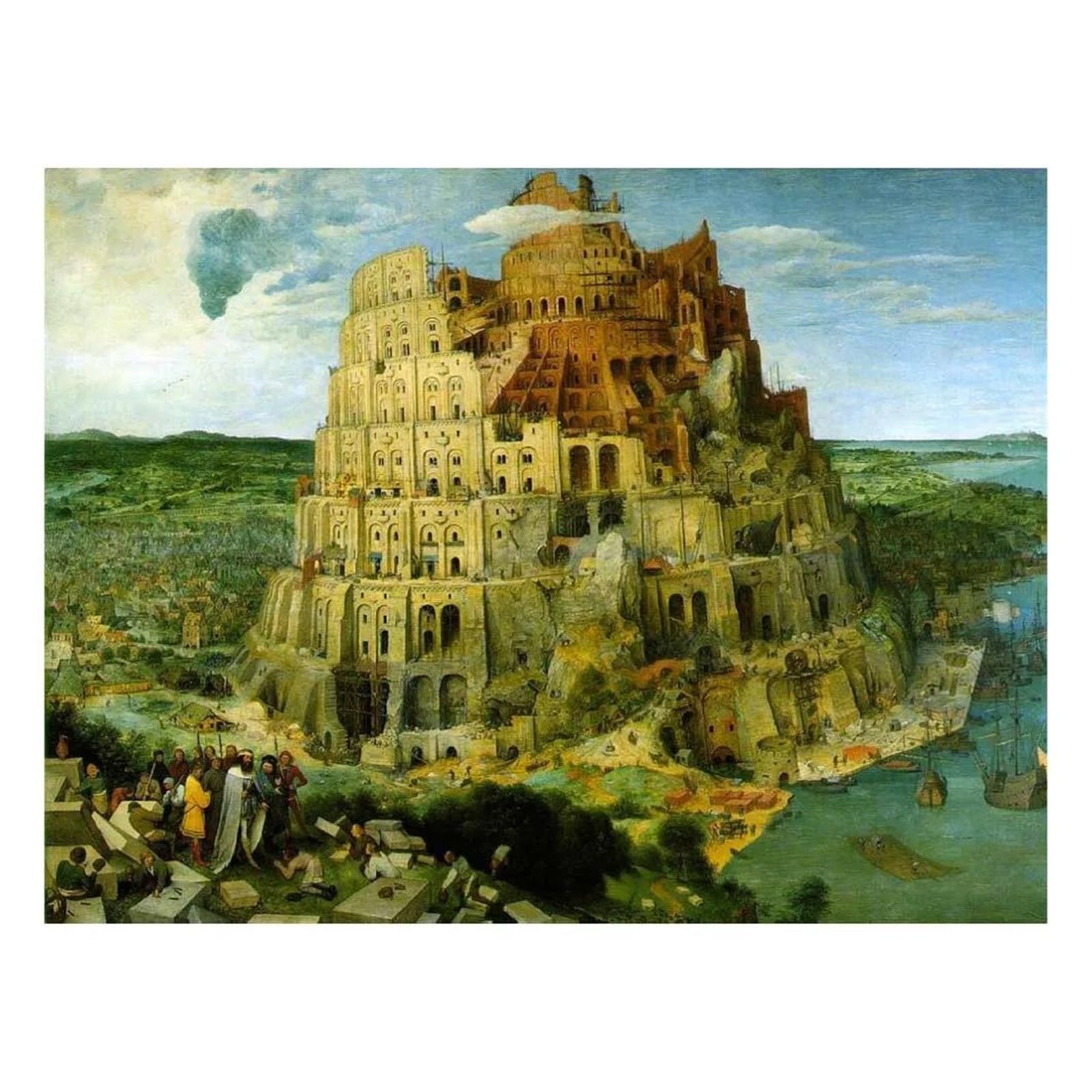Toile peinture château antique Babylone tableau mural salon chambre 15x20