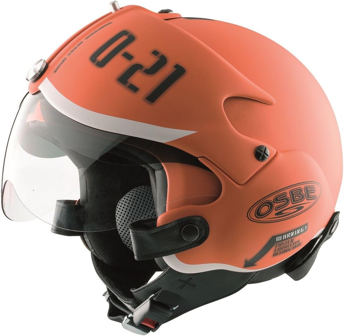 OPEN FACE SCOOTER HELMET OSBE GPA AIRCRAFT TORNADO ORANGE ARMY M MEDIUM 57-58 cm